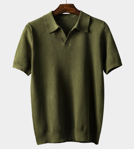 Elijah | Polohemd aus strukturiertem Strick