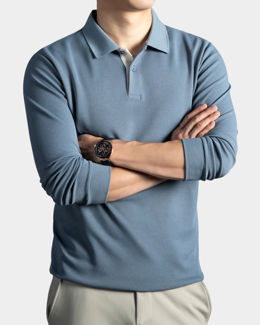 Leon | Premium-Polohemd mit langen Ärmeln