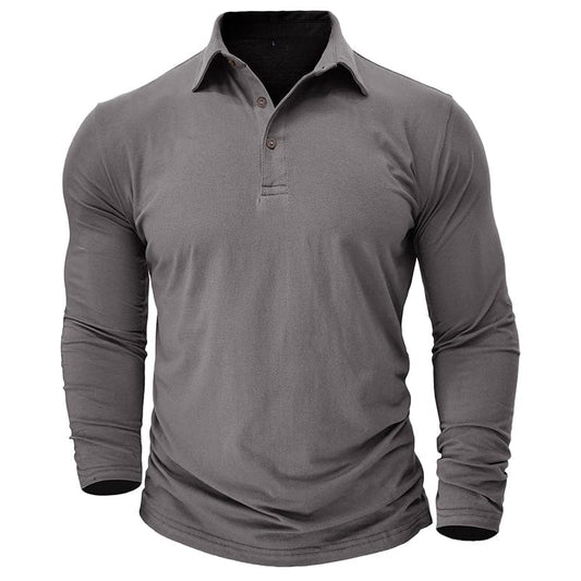 Drayce | Muscle Fit Langarm-Polo