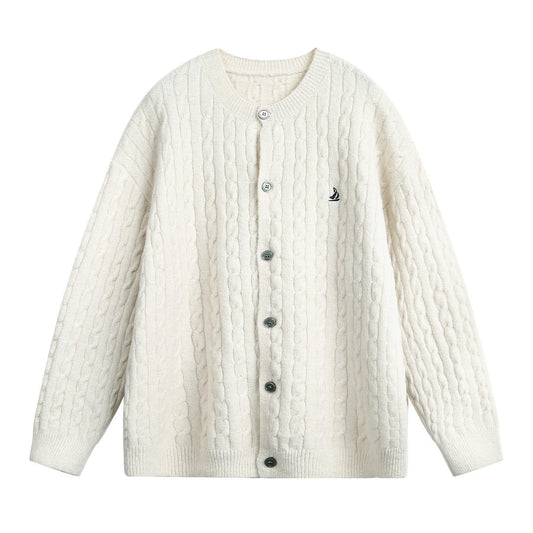 Bordeaux Braided Cardigan